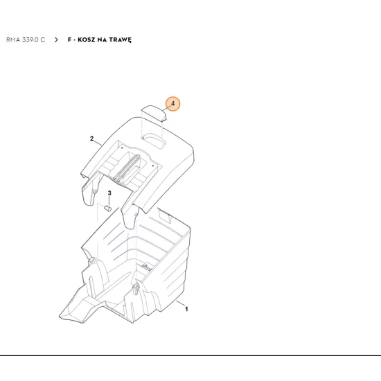 STIHL Pokrywa, sygnalizator napełnienia kosza 6375 708 8000